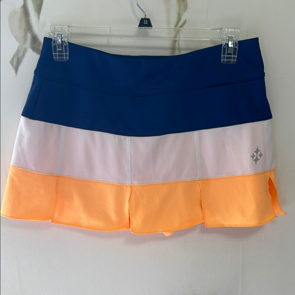 Jofit Colorblock Skort in Blue White and Bright Orange